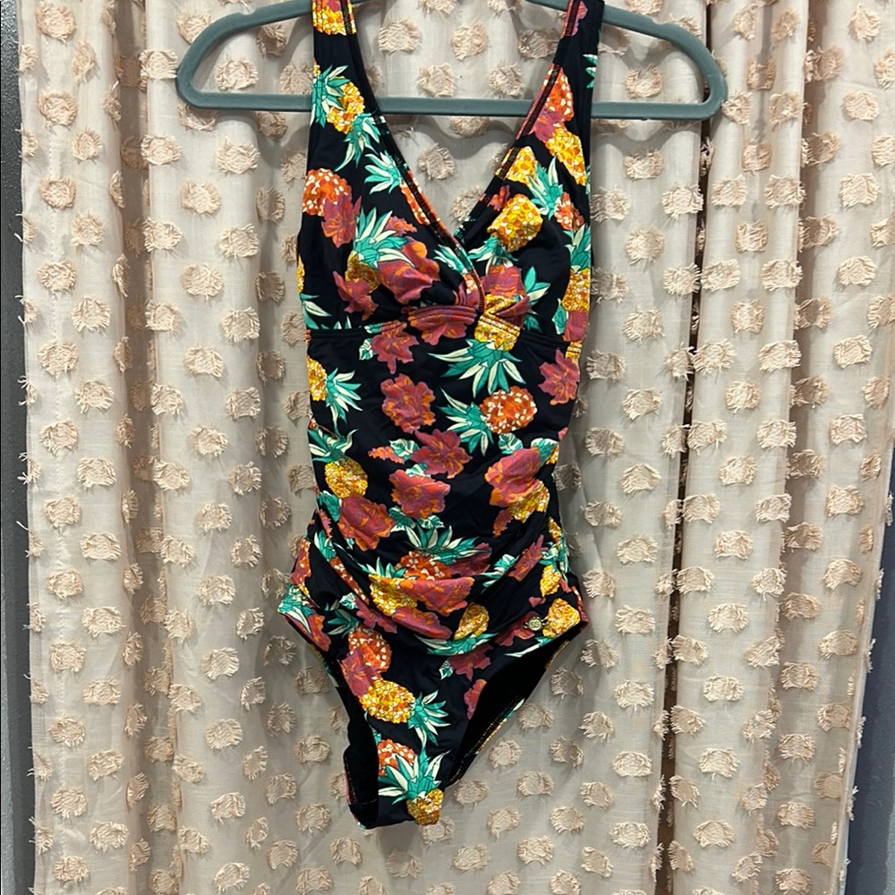 Floral Halter One-Piece Swimsuit